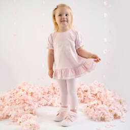 A Dee-Girls Striped Bow Leggings Ensemble | Childrensalon Outlet