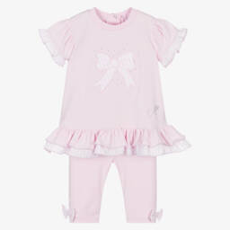 A Dee-Girls Striped Bow Leggings Ensemble | Childrensalon Outlet