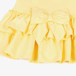 A Dee-فستان قطن مموج للبنات بلون الشمس | Childrensalon Outlet