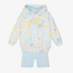 A Dee-Белая худи и голубые шорты из хлопка | Childrensalon Outlet