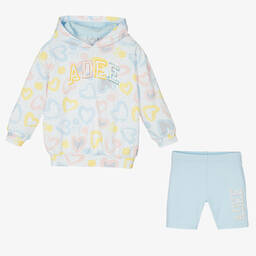 A Dee-Белая худи и голубые шорты из хлопка | Childrensalon Outlet