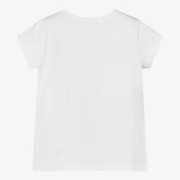 A Dee-Белая хлопковая футболка для девочек | Childrensalon Outlet