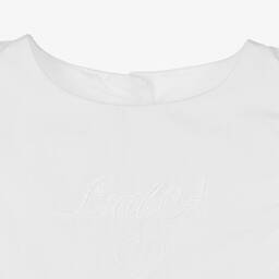 A Dee-Girls White Cotton Dress | Childrensalon Outlet
