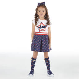 A Dee-Girls White Cotton Star Logo T-Shirt | Childrensalon Outlet