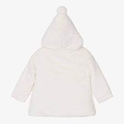 A Dee-Girls White Faux Fur Hooded Coat | Childrensalon Outlet