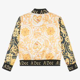 A Dee-Girls White & Gold Zip-Up Top | Childrensalon Outlet