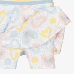 A Dee-Белый топ и юбка-шорты с сердечками | Childrensalon Outlet