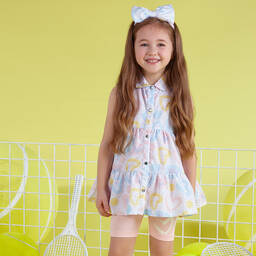 A Dee-Белое платье и розовые шорты | Childrensalon Outlet