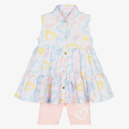 A Dee-Белое платье и розовые шорты | Childrensalon Outlet