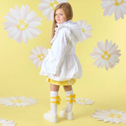 A Dee-Girls White Socks with Sunny Bows | Childrensalon Outlet