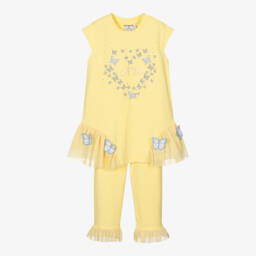 A Dee-Топ и желтые легинсы из хлопка | Childrensalon Outlet