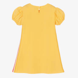 A Dee-Girls Yellow Cotton Diamanté Dress | Childrensalon Outlet