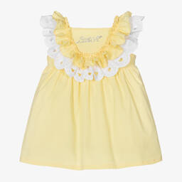 A Dee-Girls Yellow Cotton Dress | Childrensalon Outlet