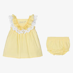 A Dee-Girls Yellow Cotton Dress | Childrensalon Outlet