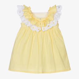 A Dee-Girls Yellow Cotton Dress | Childrensalon Outlet