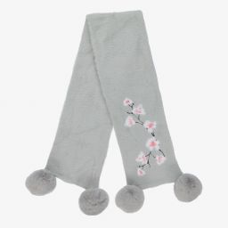 A Dee-Grey Fluffy Knit Scarf (122cm) | Childrensalon Outlet