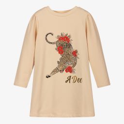A Dee-Ivory Leopard Cotton Dress | Childrensalon Outlet