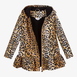 A Dee-Leopard Print Hooded Raincoat | Childrensalon Outlet