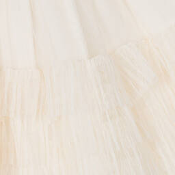 Abel & Lula-Baby Girls Ivory Tulle & Lace Trim Dress | Childrensalon Outlet