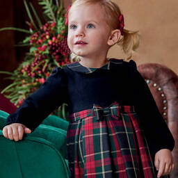 Abel & Lula-Синее платье в сине-красную клетку | Childrensalon Outlet