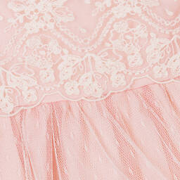 Abel & Lula-Baby Girls Pink Embroidered Tulle Dress | Childrensalon Outlet