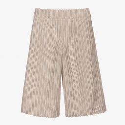 Abel & Lula-Beige Wide Leg Trousers | Childrensalon Outlet