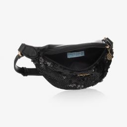Abel & Lula-Black Sequin Belt Bag (22cm) | Childrensalon Outlet