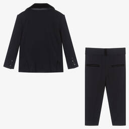 ابل اند لولا-بِدلة قطيفة وجيرسي لون كحلي أطفال ولادي | Childrensalon Outlet