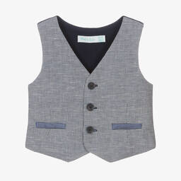 Abel & Lula-Boys Blue Waistcoat | Childrensalon Outlet