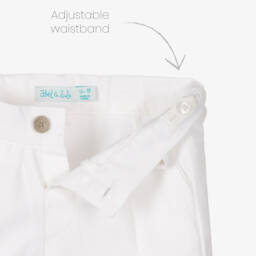 Abel & Lula-Boys Ivory Linen Blend Shorts Ensemble | Childrensalon Outlet