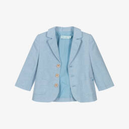 Abel & Lula-Boys Sky Linen-Cotton Jacket | Childrensalon Outlet