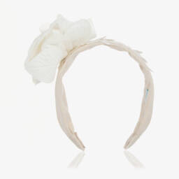 Abel & Lula-Girls Beige Blossom Headpiece | Childrensalon Outlet
