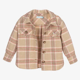 ابل اند لولا-قميص جاكيت مزيج صوف لون بيج للبنات | Childrensalon Outlet