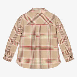 ابل اند لولا-قميص جاكيت مزيج صوف لون بيج للبنات | Childrensalon Outlet