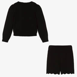 Abel & Lula-Черный трикотажный топ и шорты | Childrensalon Outlet