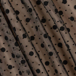 Abel & Lula-Girls Black Velvet & Flocked Tulle Dress | Childrensalon Outlet