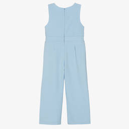 Abel & Lula-Girls Blue Crêpe Jumpsuit | Childrensalon Outlet
