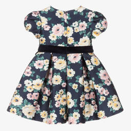 Abel & Lula-Синее платье с цветами для девочек | Childrensalon Outlet