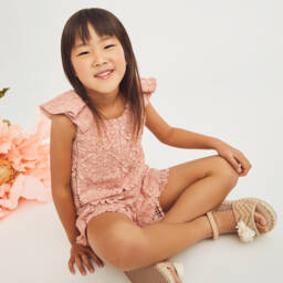 Abel & Lula-Girls Blush Lace Ensemble | Childrensalon Outlet