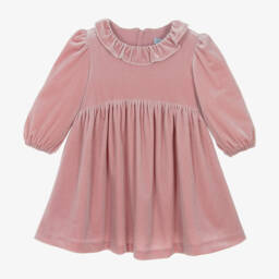 Abel & Lula-Girls Blush Velvet Glitter Dress | Childrensalon Outlet