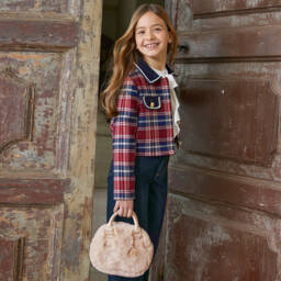 Abel & Lula-Girls Champagne Faux Fur Purse | Childrensalon Outlet