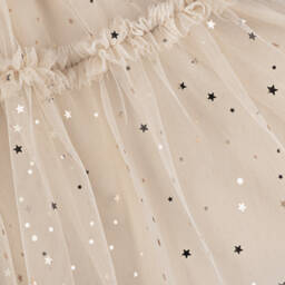 Abel & Lula-Бежевое платье из тюля с золотыми звездами для девочек | Childrensalon Outlet
