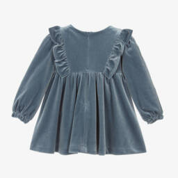 Abel & Lula-Girls Dusky Blue Glitter Dress | Childrensalon Outlet
