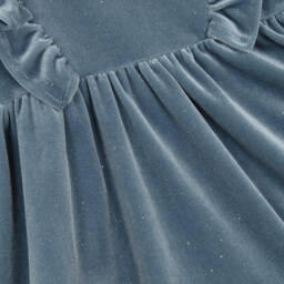 Abel & Lula-Girls Dusky Blue Glitter Dress | Childrensalon Outlet