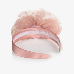 Abel & Lula-Girls Dusky Pink Fascinator Hairband | Childrensalon Outlet