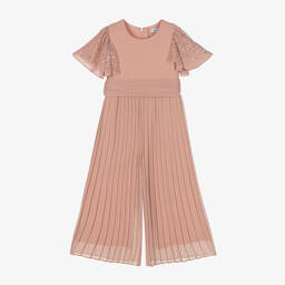 Abel & Lula-Girls Dusky Pink Palazzo Jumpsuit | Childrensalon Outlet