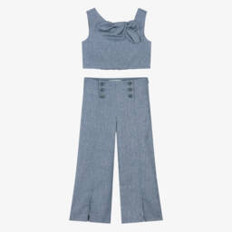 Abel & Lula-Элегантный синий комплект для девочек | Childrensalon Outlet