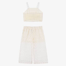 Abel & Lula-طقم كروشيه عاجي أنيق للبنات | Childrensalon Outlet