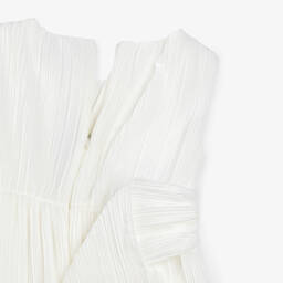 Abel & Lula-Girls Elegant Ivory Pleated Romper | Childrensalon Outlet