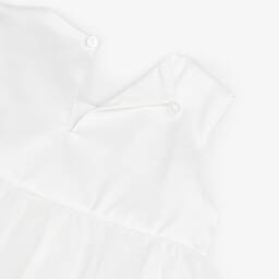 Abel & Lula-Girls Elegant Ivory Satin Ensemble | Childrensalon Outlet